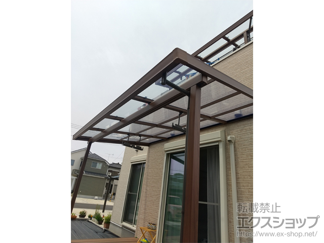 茨城県坂東市ののテラス屋根 シュエット テラスタイプ 単体 積雪〜20cm対応 施工例