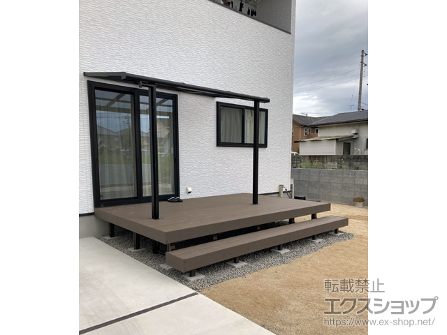 愛媛県松山市ののウッドデッキ 樹ら楽ステージ 施工例