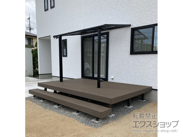 愛媛県松山市ののテラス屋根 スピーネ F型 テラスタイプ 単体 積雪〜20cm対応 施工例