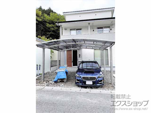 岐阜県恵那市ののカーポート ネスカR (ラウンドスタイル) ワイド 積雪〜20cm対応 施工例