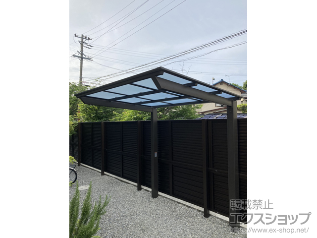 静岡県静岡市ののサイクルポート・駐輪場 ネスカFミニ (フラットスタイル) 積雪〜20cm対応 施工例