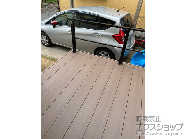 東京都西東京市ののウッドデッキ リウッドデッキ 200+ルシアスデッキフェンスB02型＜横格子1本タイプ＞ 施工例
