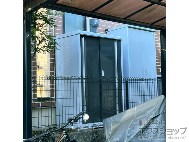 埼玉県狭山市のの物置・屋外倉庫 シンプリー 一般型 1100×615×1603 MJX-116D-P-EB 施工例