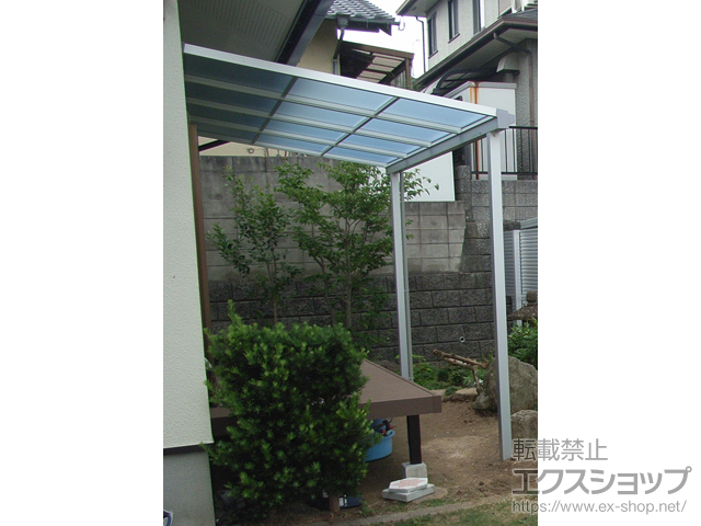 福岡県北九州市ののテラス屋根 ソラリア F型 テラスタイプ 単体 積雪〜20cm対応 施工例