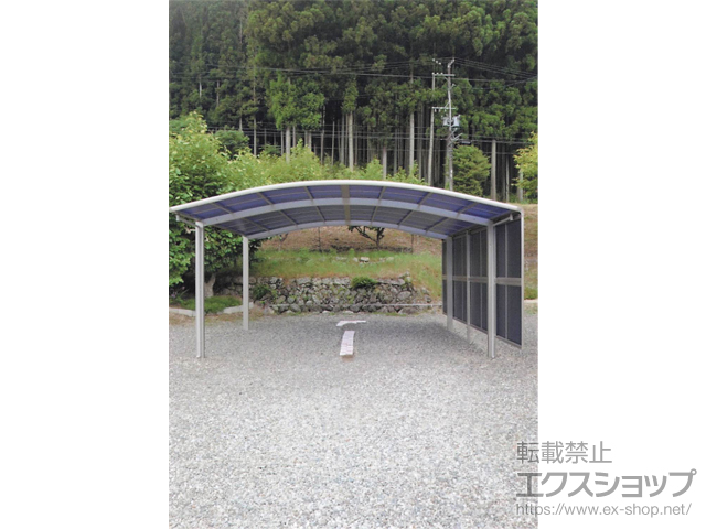 三重県松阪市ののカーポート レイナツインポートグラン　積雪〜20cm対応+サイドパネル 施工例