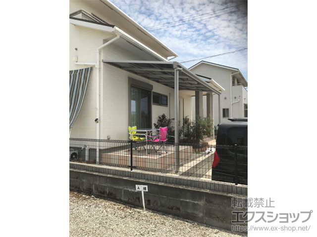 福岡県久留米市ののテラス屋根 ソラリア F型 テラスタイプ 単体 積雪〜20cm対応 施工例