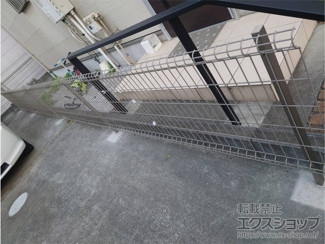 東京都東久留米市ののフェンス・柵 ハイグリッドフェンスN8型 フリーポールタイプ 施工例