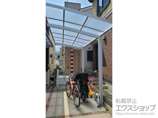 兵庫県西宮市ののサイクルポート・駐輪場 ネスカRミニ (ラウンドスタイル) 積雪〜20cm対応 施工例