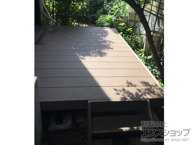 東京都武蔵野市ののウッドデッキ リウッドデッキ 200+リウッドステップ5型 Sタイプ(1段) 施工例