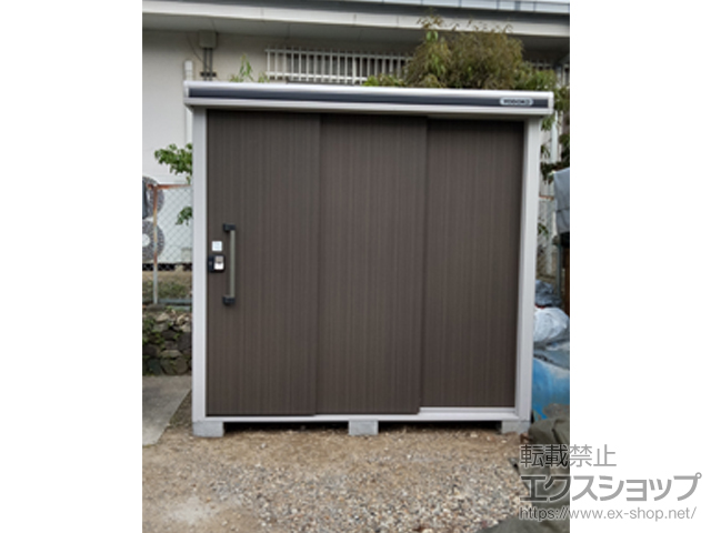 大阪府和泉市のの物置・屋外倉庫 エルモ 一般型 2220×1520×2120（LMD-2215） LMD-2215-DW 施工例