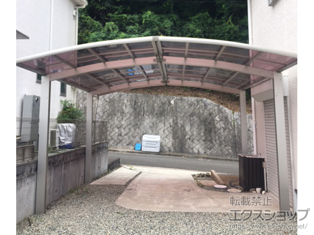 兵庫県川辺郡猪名川町ののカーポート レイナポートグラン M合掌　積雪〜20cm対応 施工例
