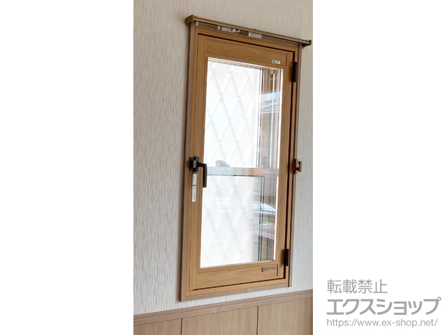 埼玉県狭山市のの二重窓（内窓） インプラス 開き窓 外観左吊元 施工例