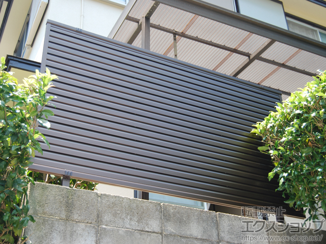 大阪府河内長野市ののフェンス・柵 シンプレオフェンス13F型 ルーバー　自由柱施工 施工例