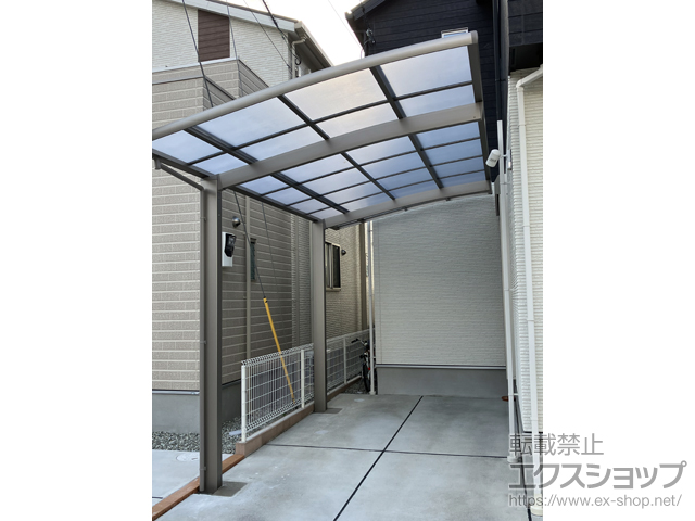 兵庫県明石市ののカーポート ネスカR (ラウンドスタイル) 積雪〜20cm対応 施工例