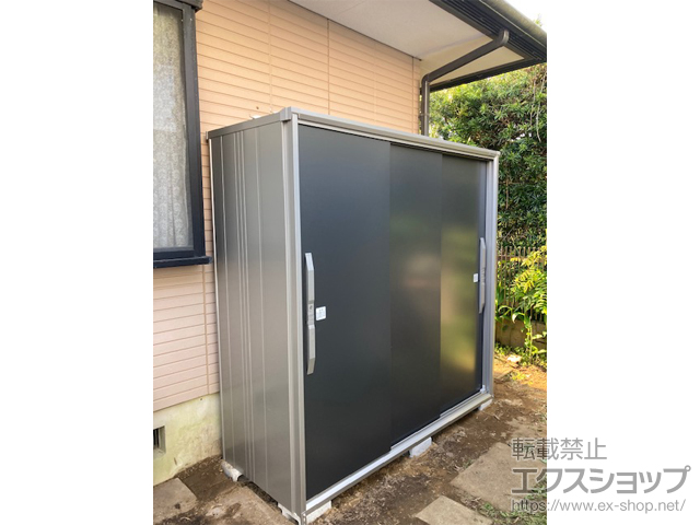 千葉県旭市のの物置・屋外倉庫 エスモ 一般型 1950×774×1913 ESF-1907A-GM 施工例