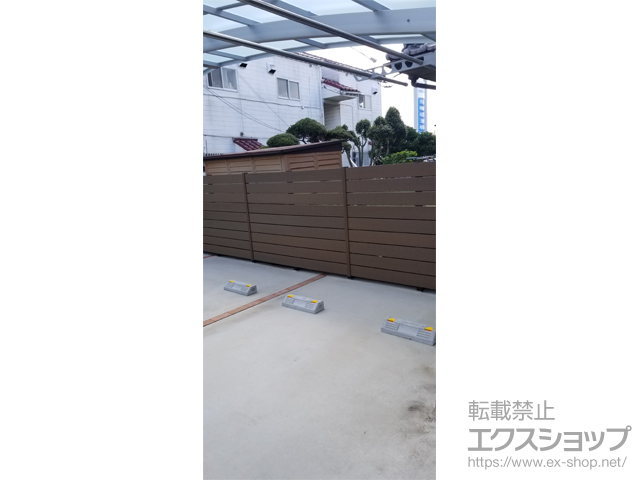 群馬県邑楽郡大泉町ののフェンス・柵 プラド/one(ワン)フェンス ジョイントあり仕様 高尺タイプ H1400　隙間10mm 施工例