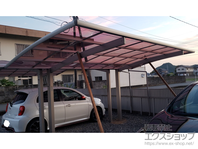 岡山県和気郡和気町ののカーポート レイナポートグラン　積雪〜20cm対応 施工例