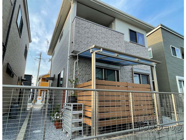 宮崎県宮崎市ののテラス屋根 ソラリア F型 テラスタイプ 単体 積雪〜20cm対応 施工例