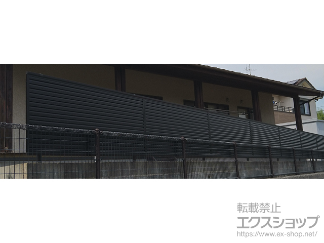 佐賀県杵島郡大町町ののフェンス・柵 ミエーネフェンス 目隠しルーバータイプ　自由柱施工 施工例