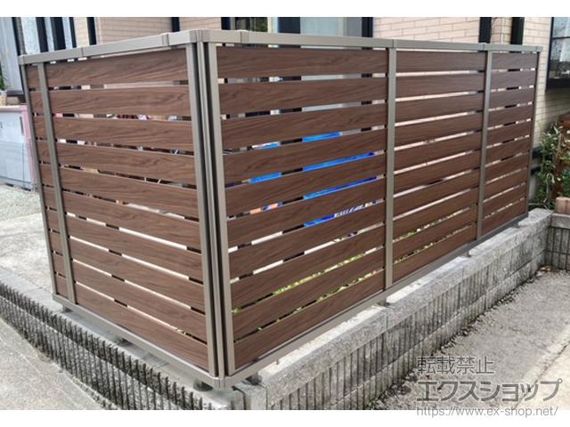 宮城県名取市ののフェンス・柵 モクハイフェンス　フリーポールタイプ 施工例
