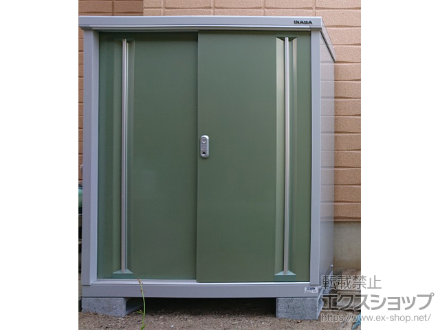 兵庫県神戸市のの物置・屋外倉庫 シンプリー 一般型 1100×515×1303 MJX-115C-P-JG 施工例