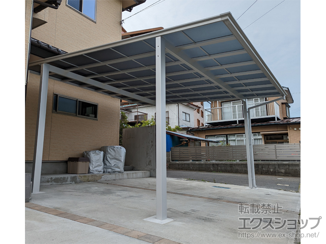 宮城県石巻市ののカーポート ソリッドポート ワイド 積雪〜20cm対応 施工例