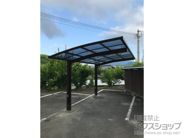京都府福知山市ののカーポート プレシオスポート 積雪〜20cm対応＋着脱式サポート柱 施工例