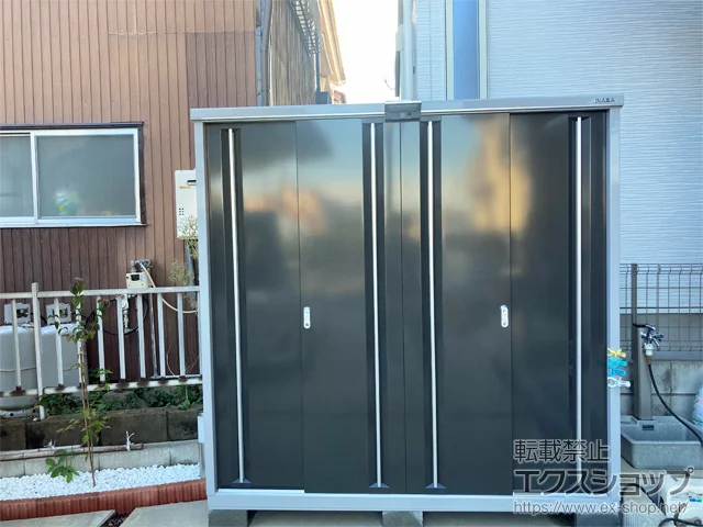 千葉県市川市のイナバの物置 シンプリー 一般型 1940×755×1903 MJX-197E-P-EB 施工例