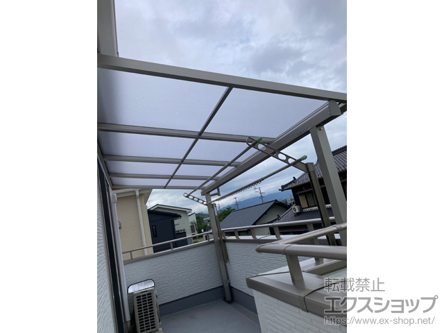 岐阜県土岐市ののバルコニー・ベランダ屋根 プレシオステラスII F型 屋根タイプ 単体 積雪〜20cm対応 施工例