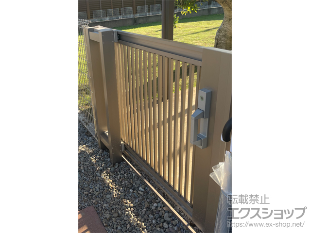 栃木県宇都宮市のの門扉 アーキスライドB型 単色 片引き 13-10 施工例