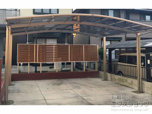 熊本県菊池郡菊陽町ののカーポート ネスカR (ラウンドスタイル) ワイド 積雪〜20cm対応 施工例