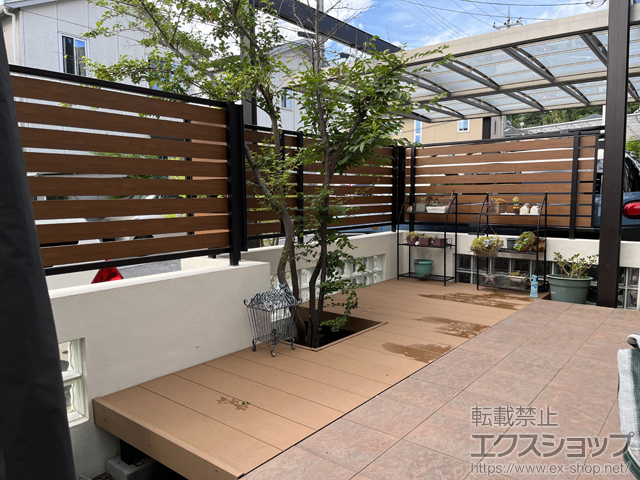 大阪府羽曳野市ののウッドデッキ リウッドデッキ 200 施工例