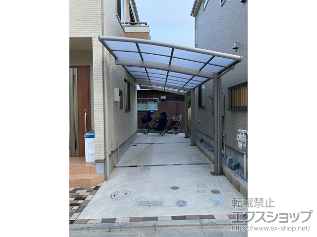 東京都足立区ののカーポート ネスカR (ラウンドスタイル) 延長 積雪〜20cm対応 施工例