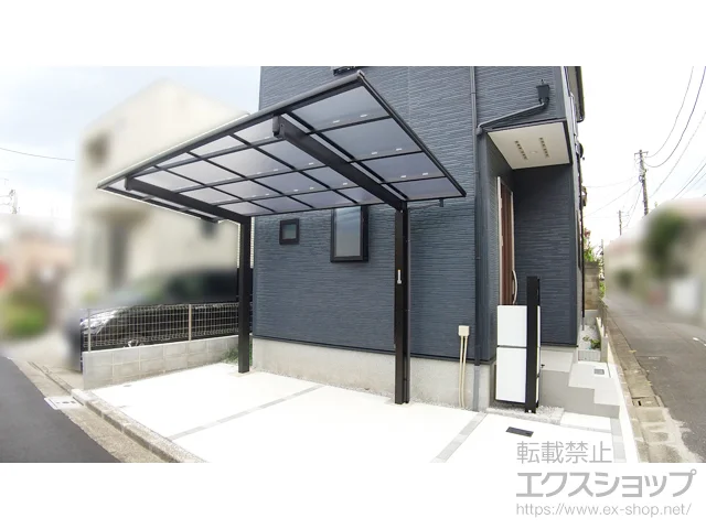 東京都練馬区ののカーポート、バルコニー・ベランダ屋根 エフルージュ FIRST 600タイプ　積雪～20cm対応+着脱式サポート 施工例