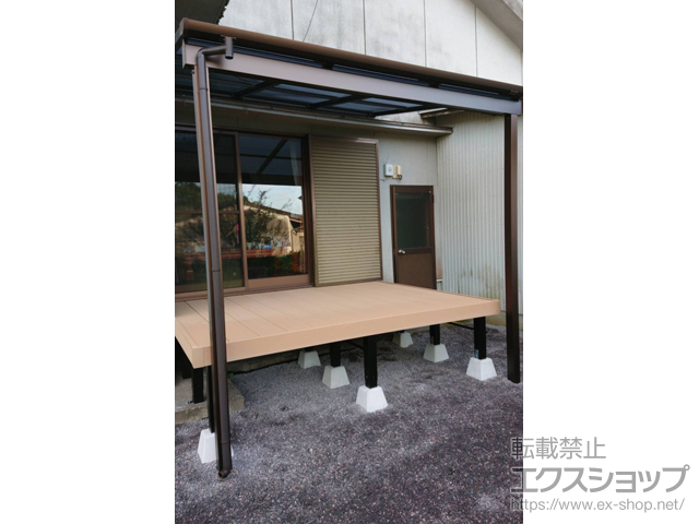 鹿児島県霧島市ののテラス屋根 ソラリア F型 テラスタイプ 単体 積雪〜20cm対応 施工例