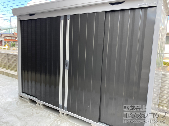 島根県松江市のの物置・屋外倉庫 FORTA 一般型 3050×950×2085 FS-3009S-EB 施工例