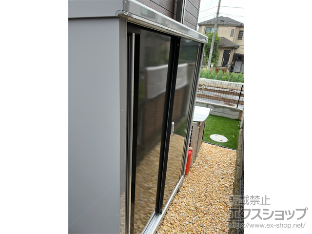 千葉県松戸市のの物置・屋外倉庫 シンプリー 一般型 1320×415×1603（MJX-134D） MJX-134D-EB 施工例
