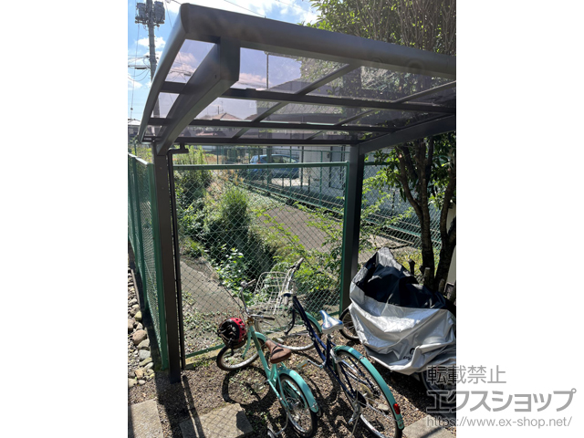 栃木県さくら市ののサイクルポート・駐輪場 ネスカRミニ (ラウンドスタイル) 積雪〜20cm対応 施工例