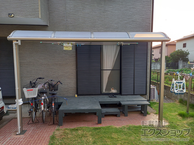 茨城県取手市ののテラス屋根 プレシオステラスII R型 テラスタイプ 単体 積雪〜20cm対応 施工例