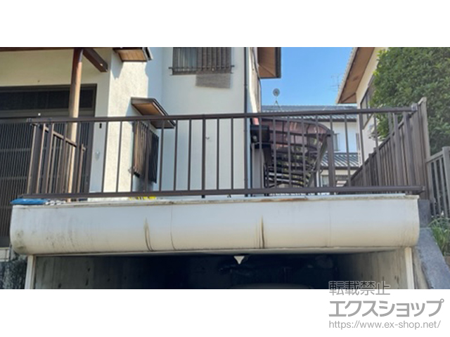 大阪府岸和田市ののフェンス・柵 ミエッタフェンス 防犯たて格子タイプ 自由柱施工 施工例