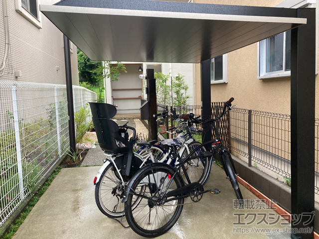 神奈川県鎌倉市ののサイクルポート・駐輪場 カーポートSCミニ 積雪20cm 施工例