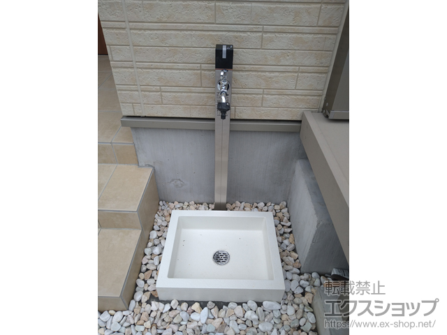 宮城県仙台市のの立水栓・ガーデンシンク 不凍水栓柱 D-Xキューブ? 施工例