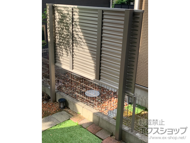 愛知県名古屋市ののフェンス・柵 シンプレオフェンス13F型 横ルーバー 施工例
