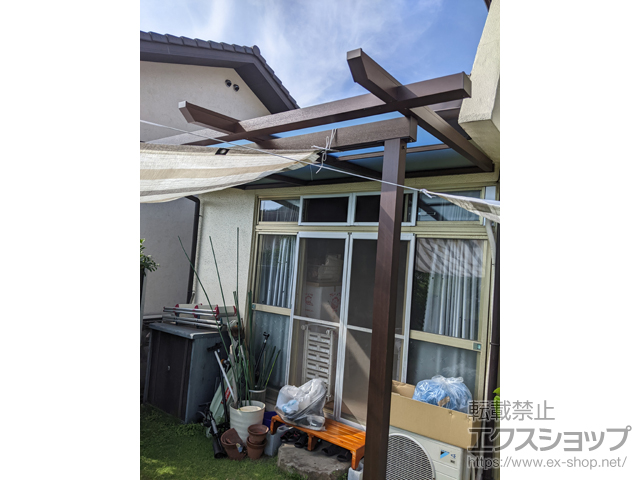 広島県福山市ののテラス屋根 サザンテラス (パーゴラ仕様) テラスタイプ 単体　積雪〜20cm対応 施工例