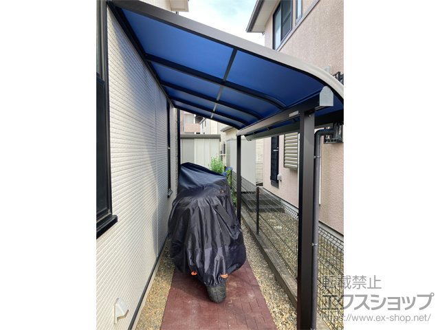 千葉県成田市ののテラス屋根 プレシオステラスII R型 テラスタイプ 単体 積雪〜20cm対応 施工例