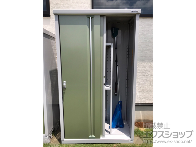 千葉県市川市のの物置・屋外倉庫 シンプリー 一般型 1100×515×1903 MJX-115EP-JG 施工例