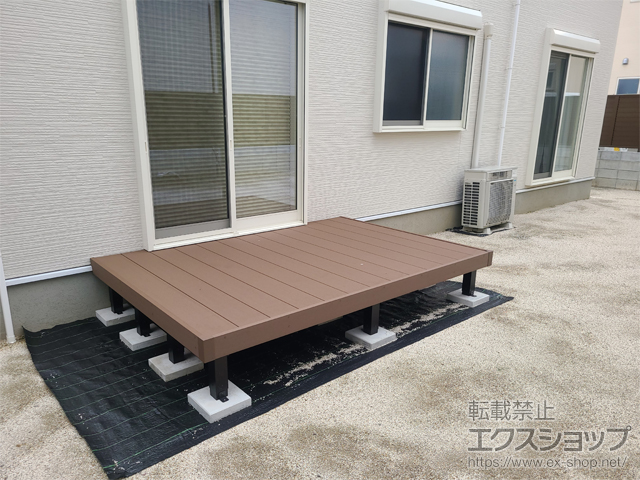 福岡県久留米市ののウッドデッキ マージウッドデッキ 施工例