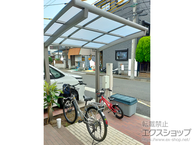 東京都江戸川区ののサイクルポート・駐輪場 ネスカRミニ (ラウンドスタイル) 積雪〜20cm対応 施工例