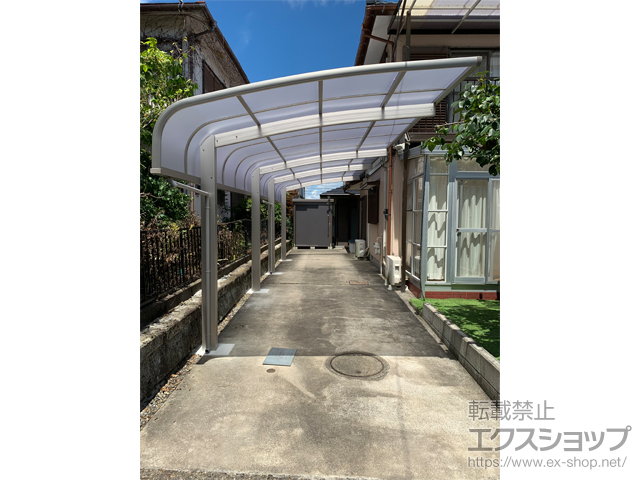 千葉県市原市ののカーポート プレシオスポート アルファ 縦連棟 積雪〜20cm対応 施工例