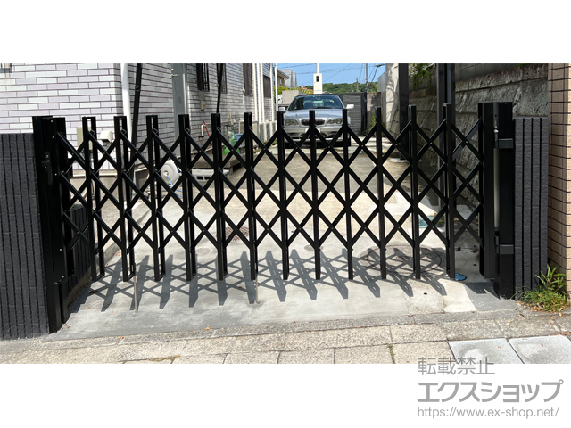 神奈川県鎌倉市ののカーゲート アルシャインHG ノンキャスター 片開き*300S 施工例